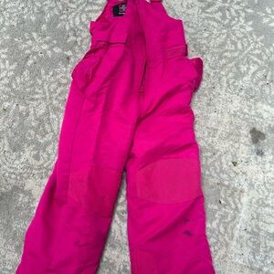 Bright Pink Snow Bib Overalls